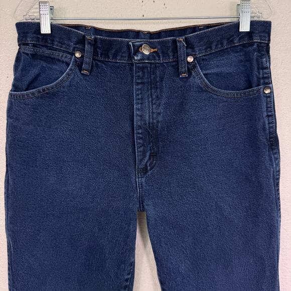 Wrangler Jeans Mens 34 X 32 Straight Leg Regular Fit Denim Cotton Cowboy Vintage - Picture 2 of 10